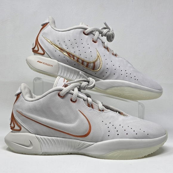Nike LeBron XXI 21 Akoya Light Bone Campfire Shoes FV2345-001 Size 8.5 B-GRADE main image 5
